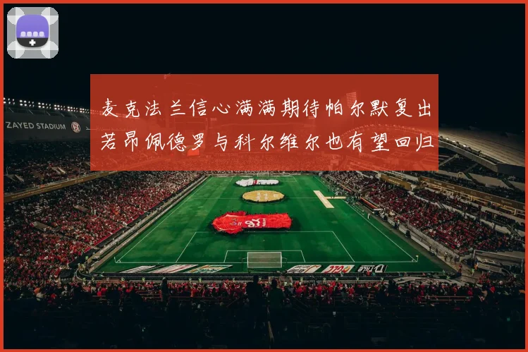 麦克法兰信心满满期待帕尔默复出若昂佩德罗与科尔维尔也有望回归